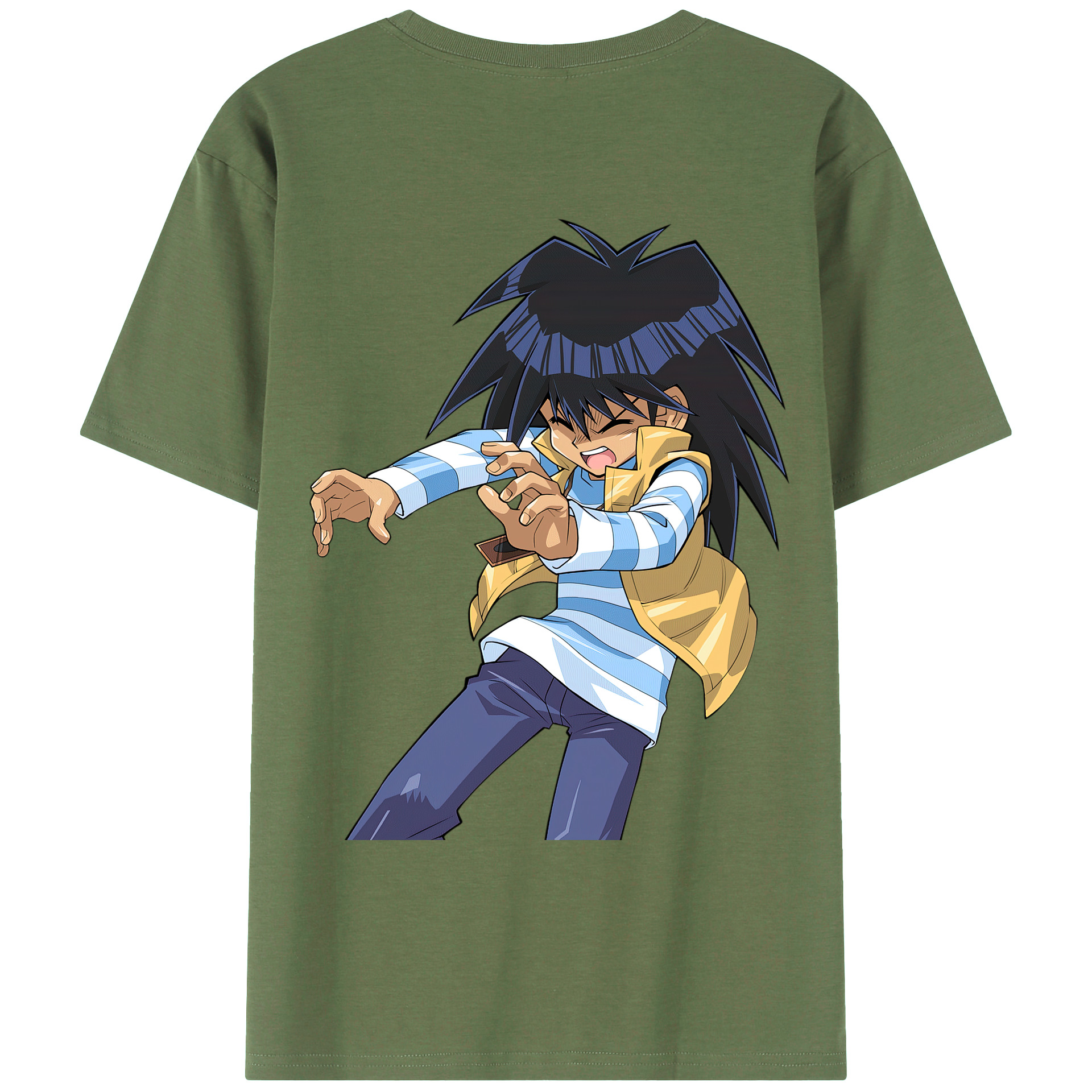 （画像用） 遊☆戯☆王 Yu-Gi-Oh! 綿100％ メンズ半袖Tシャツ（バックプリント） 通気性